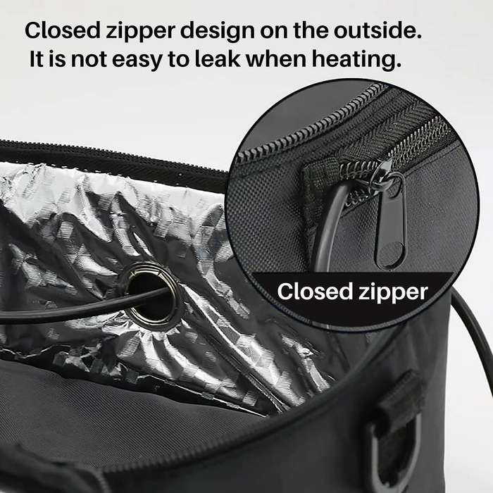 Universal Car Front Trunk Cooler Organizer Folding Picnic Bag Insulated Zipper Trunk Heating Bag for
