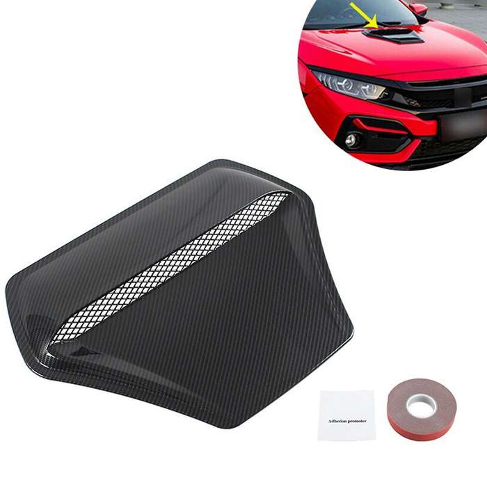 Universal Car Hood Engine Air Outlet Vent Cover Trim Air Flow Intake Cover Decorative Hood Scoop Ven