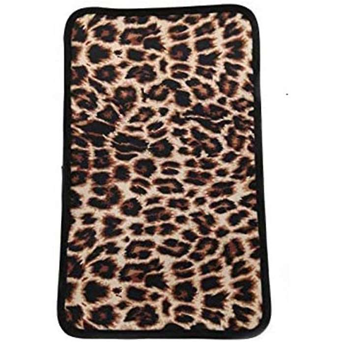 Universal Car Leopard Console Armrest Pad Cover for Protect Car Armrest Decoration Cover
