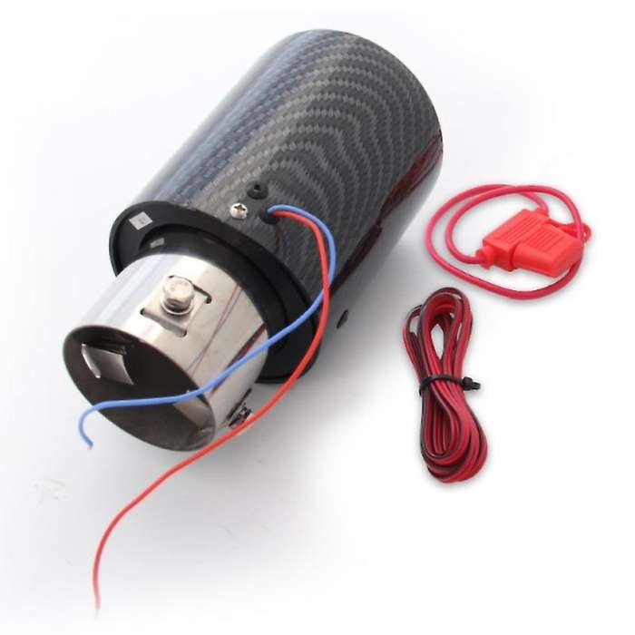 Universal Car Modified Exhaust Muffler Tip Tail Pipe Red LED Flaming Luminous- Turbo Sport