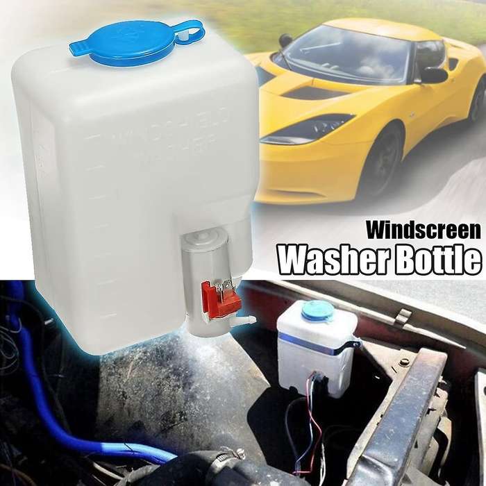 Universal Car Windshield Washer Pump Washer Fluid Reservoir Bottle Kit Washer System with Pump Jet B