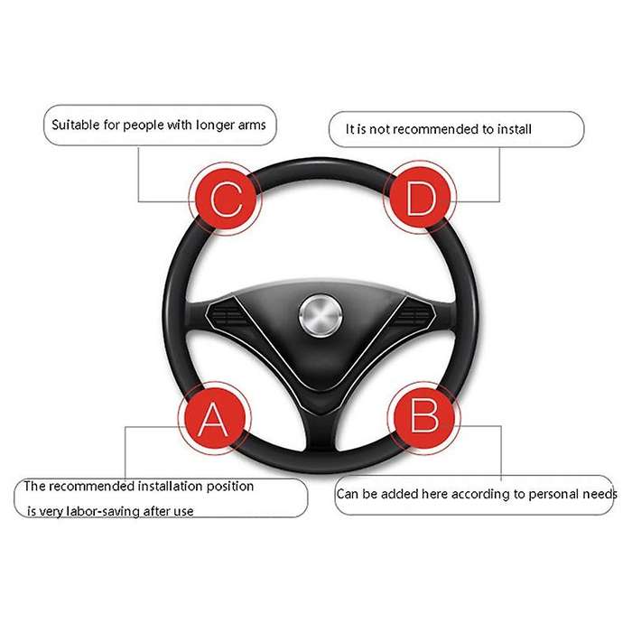 Universal Car Truck Steering Wheel Spinner Power Handle Knob Booster-Pink