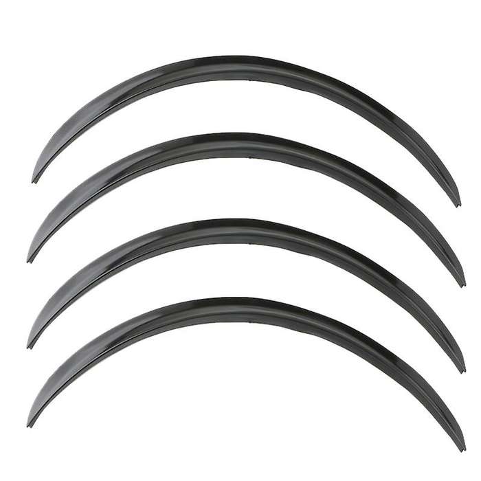 Universal Car Wheel Eyebrow Arch Trim Lips Flare Protector Black 4Pcs 32cm