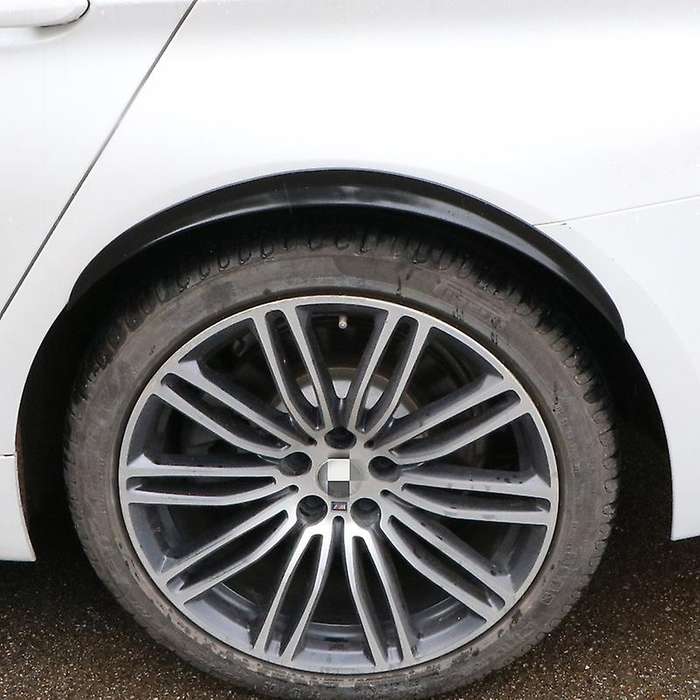Universal Car Wheel Eyebrow Arch Trim Lips Flare Protector Carbon Fiber 4Pcs 25cm