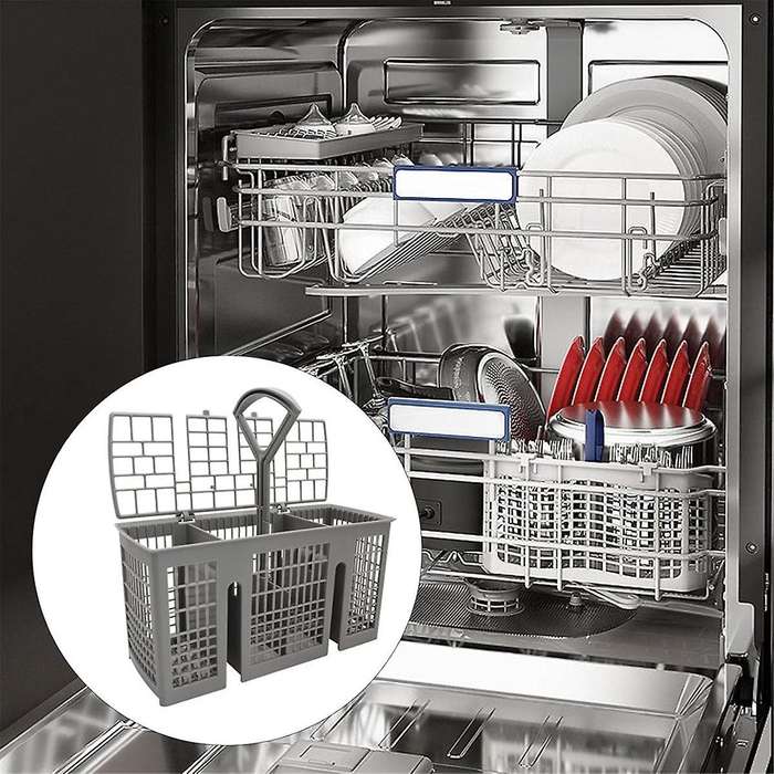Universal Dishwasher Cutlery Basket Replacement, with Removable Handle, Dishwasher Utensil Holder fo
