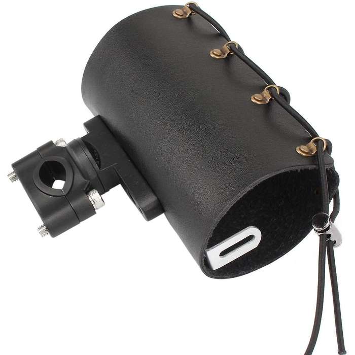 Universal Cup Drink Holder Leather Adjustable Drink Holder with 360Swivel for Motorcycle Bicycle UTV