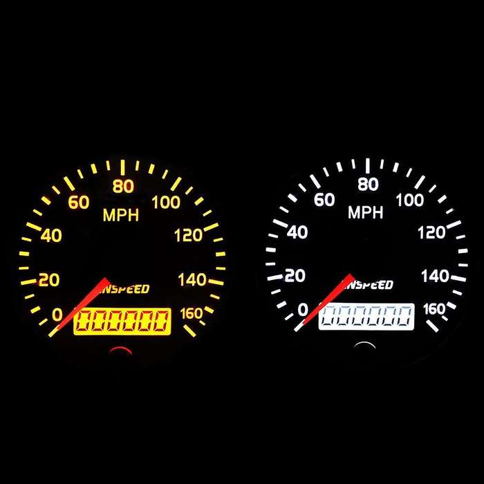 Universal Speedometer 12V/24V Odometer 85mm 160MPH for Car Motorcycle LCD Tachometer