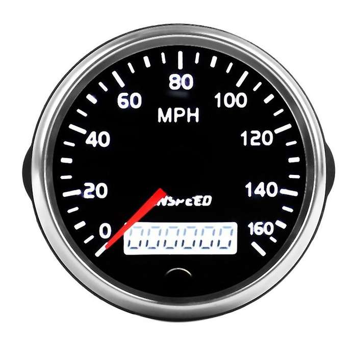 Universal Speedometer 12V/24V Odometer 85mm 160MPH for Car Motorcycle LCD Tachometer