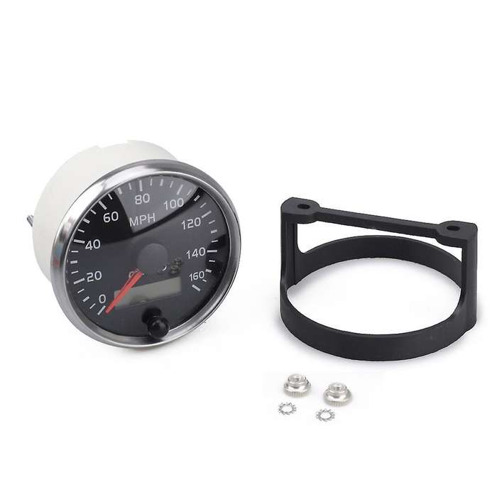 Universal Speedometer 12V/24V Odometer 85mm 160MPH for Car Motorcycle LCD Tachometer