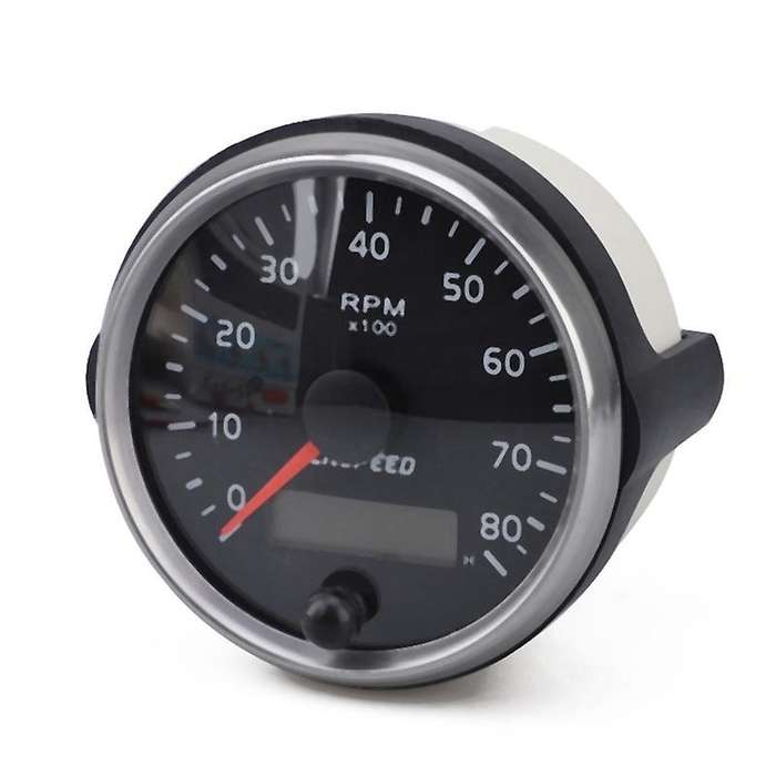 Universal Speedometer 12V/24V Odometer 85mm 0-8000RPM for Car Motorcycle LCD Tachometer