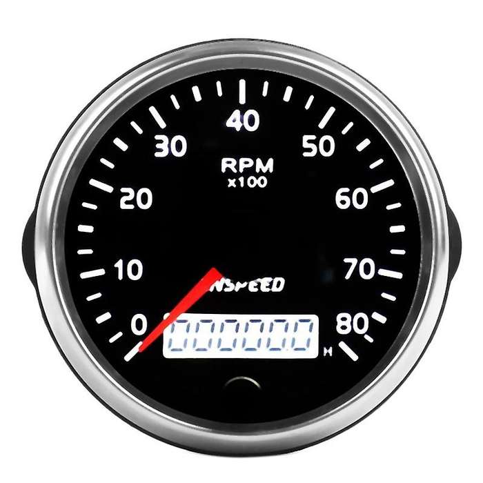 Universal Speedometer 12V/24V Odometer 85mm 0-8000RPM for Car Motorcycle LCD Tachometer