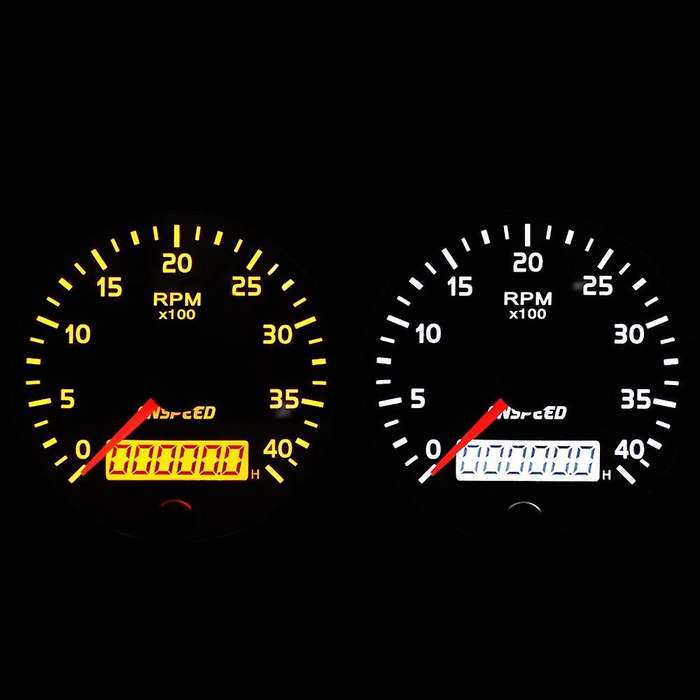 Universal GPS Speedometer 12V/24V Odometer 85mm 0-4000RPM for Car Motorcycle LCD Tachometer