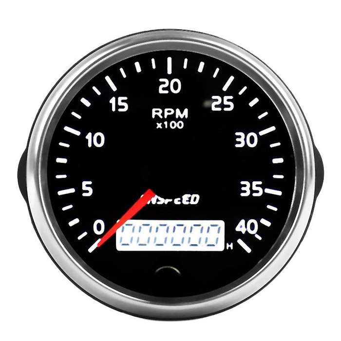 Universal GPS Speedometer 12V/24V Odometer 85mm 0-4000RPM for Car Motorcycle LCD Tachometer