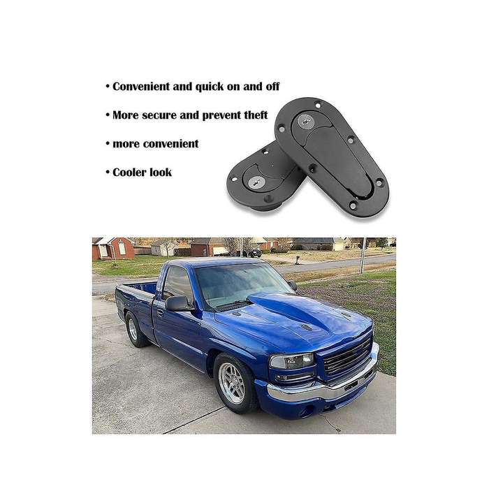 Universal Hood Locks Hood Locks Hood Pins Hood Lock Kit Car Accessories,with Lock Black