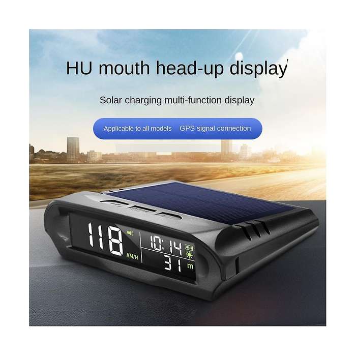 Universal Hud X 98 Car Solar Digital Meter Gps Speedometer Overspeed Alarm Distance Altitude