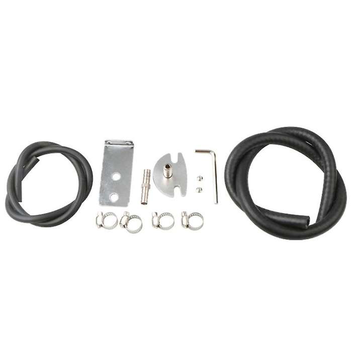 Universal JDM Adjustable Fuel Pressure Regulator 0-140 PSI Gauge Gas Hose Kit (Black)