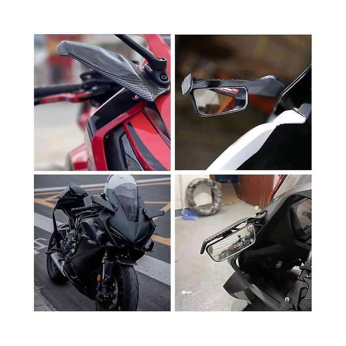 Universal Motorcycle Adjustable Flank Spoiler Fairing with Mirrors for Cbr650r Yzf R1 Yzf R6 T-max5