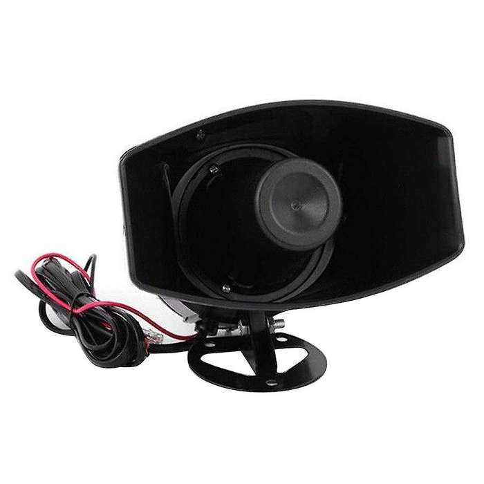 Universal Motorcycle Car Alarm Sound 7 Tone Horn 12v 100w Police Siren Horn Loudspeaker (black)