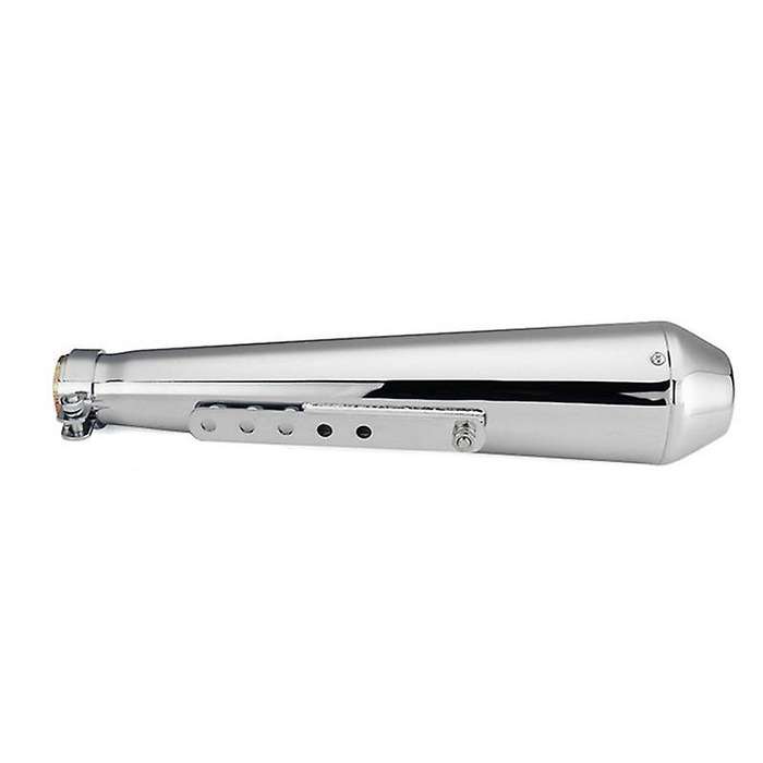Universal Motorcycle Fishtail Exhaust Pipe Muffler Tube for Touring Chrome
