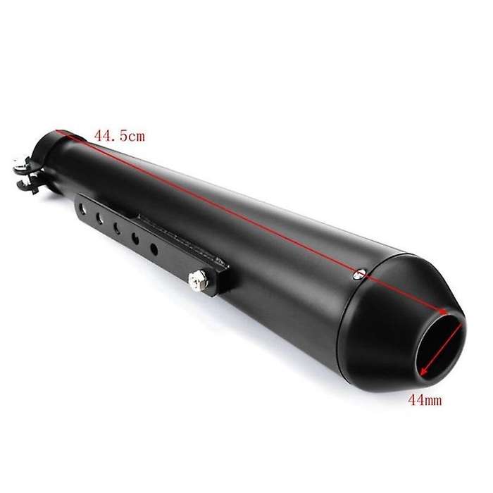Universal Motorcycle Fishtail Exhaust Pipe Muffler Tube for Touring Chrome