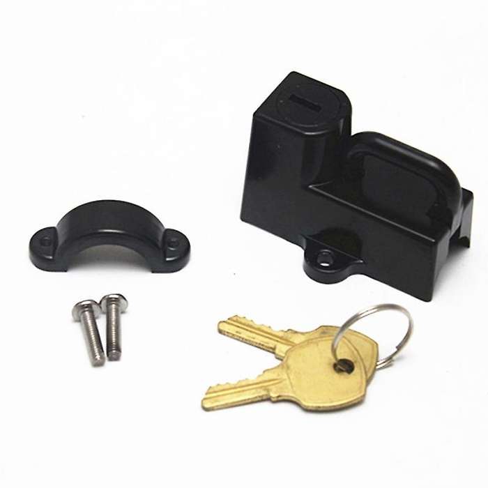Universal Motorcycle Handlebar Shelf Bar Tube Helmet Lock with 2 Keys for 7/8 inch to 1-1/4 inch 25-