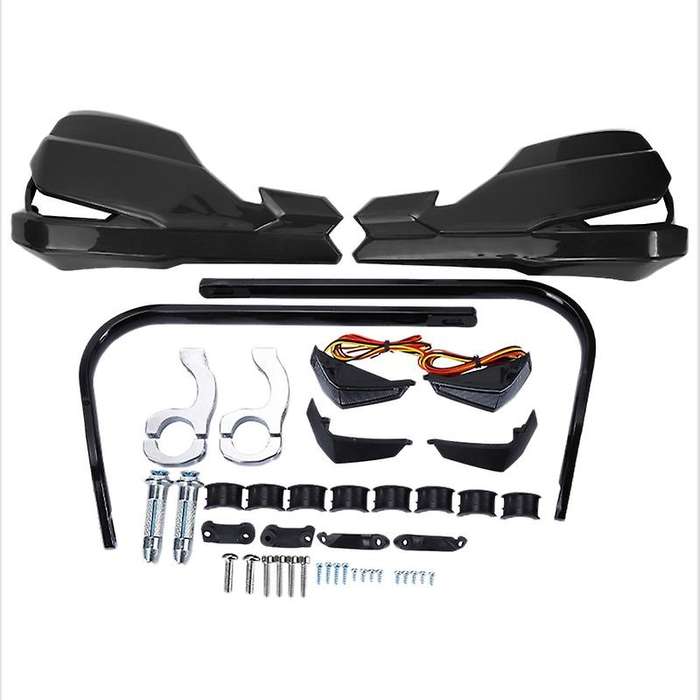 Universal Motorcycle Handguards 22Mm-28Mm Handlebar Protector with Led Turn Signal Light for