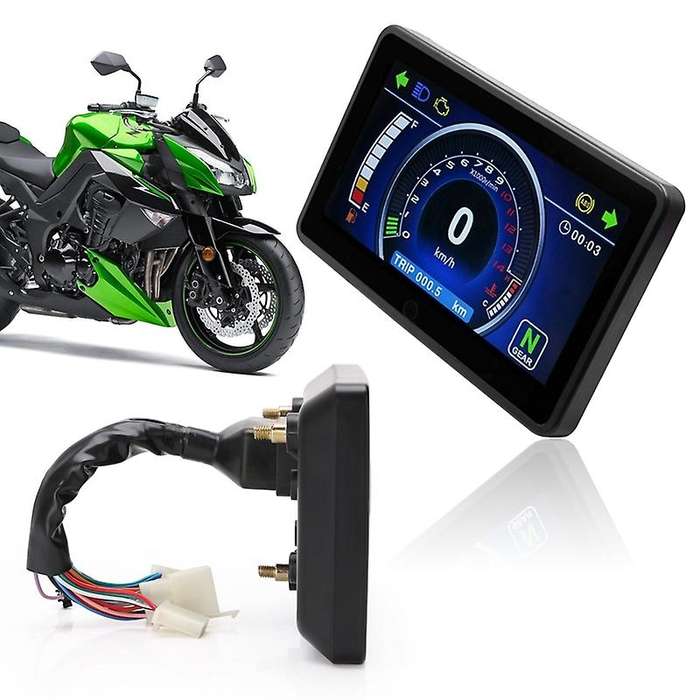Universal Motorcycle Lcd Display Cluster Replaceable Speedometer Multi-function Instrument for 1,2,4