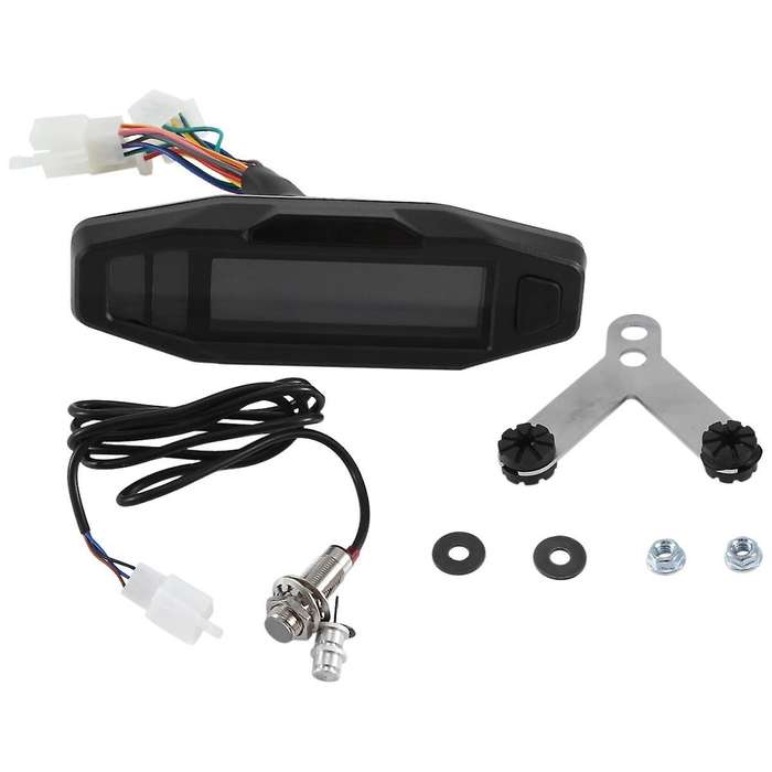 Universal Motorcycle Speedometer Tachometer Oil Gauge HD Screen Digital Meters Instrument Cluster Tu