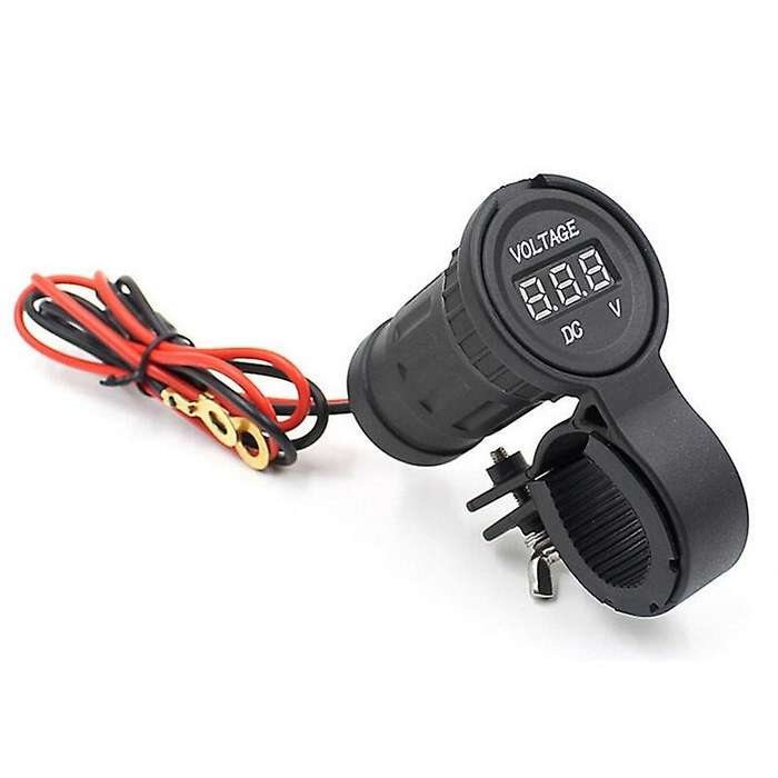 Universal Motorcycle Tachometer Guage Voltmeter Gauge(Black)