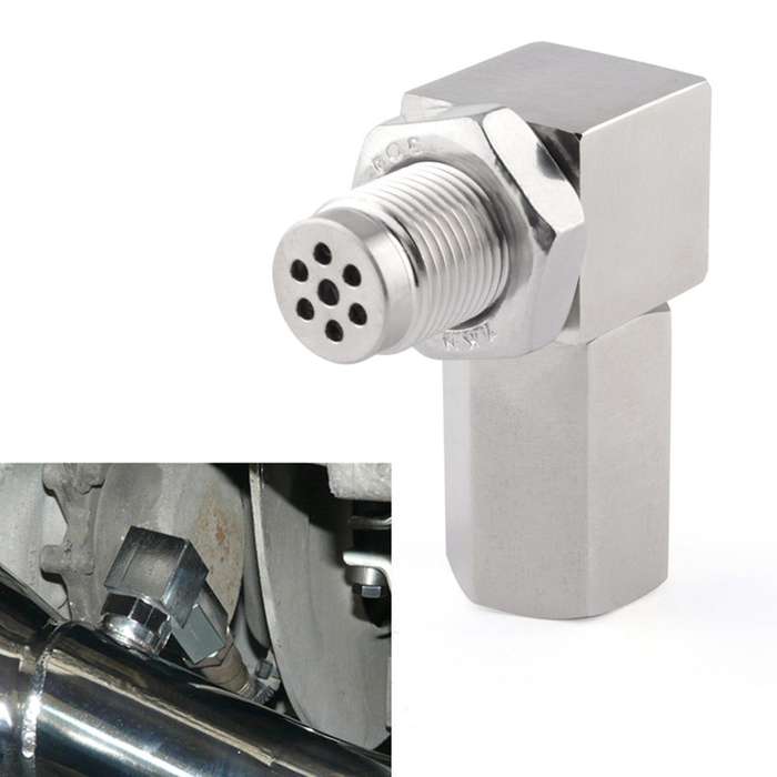 Universal O2 Oxygen Sensor Adapter 90 Degree 02 Bung Extension Catalytic Extender M18x1.5 Car Fix