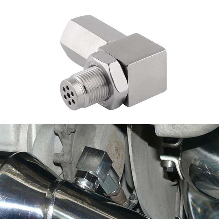 Universal O2 Oxygen Sensor Adapter 90 Degree 02 Bung Extension Catalytic Extender M18x1.5 Car Fix