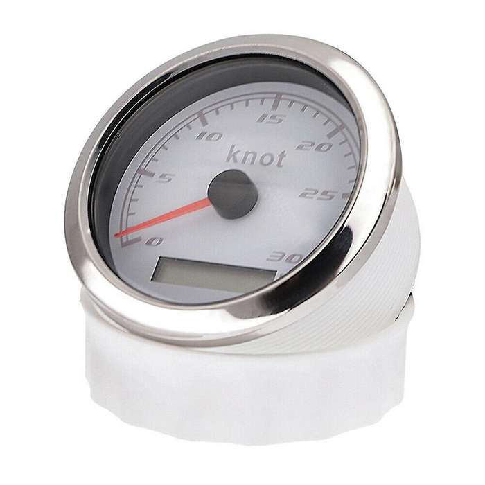 Universal Speedometer 12V/24V Odometer 85mm 60 Knot LCD Hourmeter Tachometer Backlight for Marine Ca