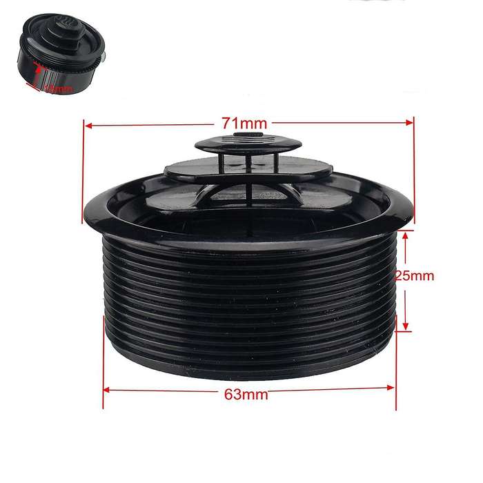 Universal Spherical Air Vane Round A/C Air Conditioning Outlet Vent for RV Bus Car (71/63/25mm)
