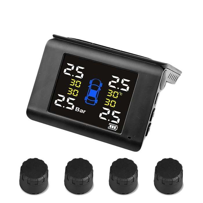 Universal TPMS Car Wireless Tire Pressure Monitoring System with 4PCS External Sensors Alarm, for Ca