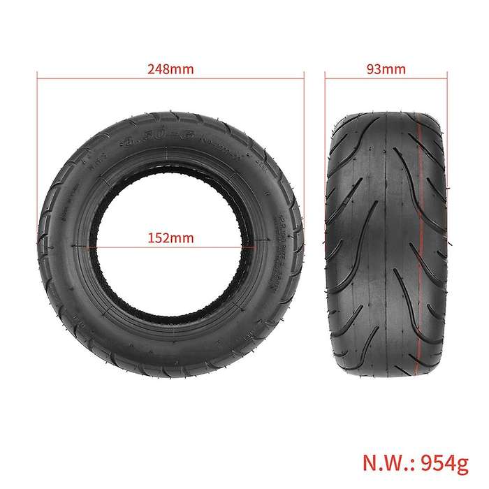 Upgrade 3.50-6 Tubeless Tire for Electric Scooter Balancing Car 10X3.50-6 10X4.00-6 90/65-6 Universa
