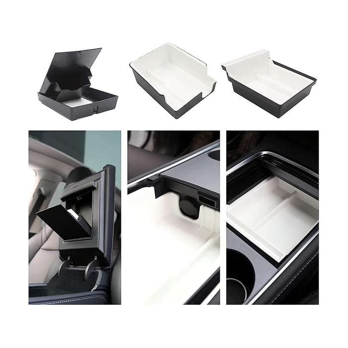 Upgraded Center Console Organizer Tray for Model 3/y, Armrest Organizer Tray, Armrest Cubby Drawer