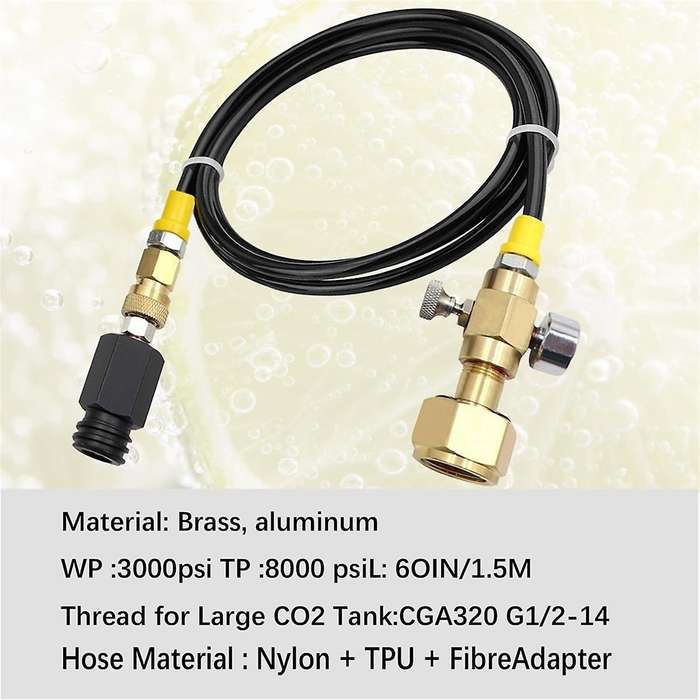 Upgraded CGA320 Co2 Tank Adapter Connects Directly to the Machine, Adapter for TR21-4 Water Machine