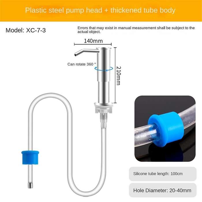 Upgraded Soap Dispenser for Kitchen Sink Brushed Nickel, Stainless Steel Countertop Pump, Built In S