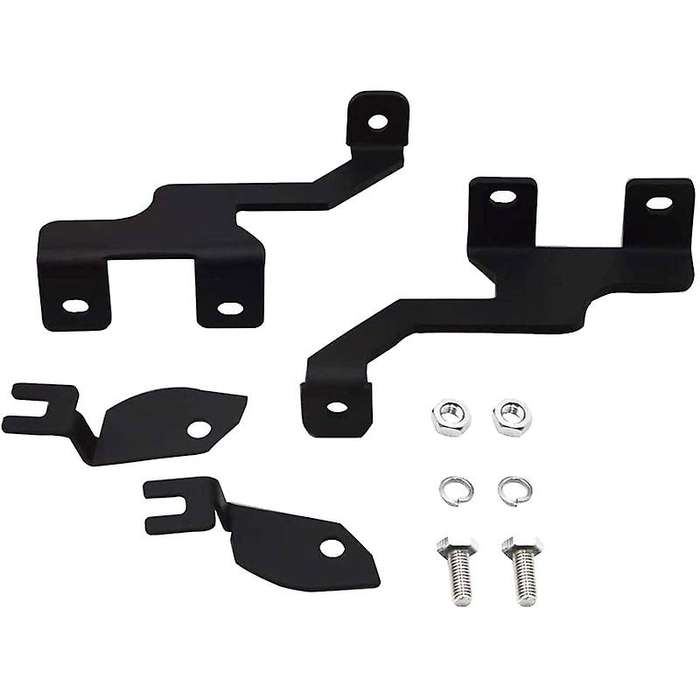 Upper Hood Ditch Front A-Pillar Hood Hinges LED Work/Square Light Mount Brackets for 2004-2014