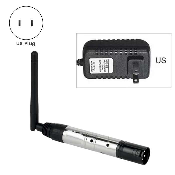US Plug Wireless Dmx512 Transmitter 2.4G Antenna Transmitter Dmx512 Signal Transmission Control Tran