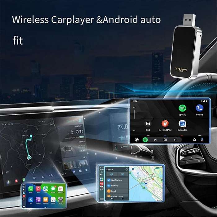 USB 2 in 1 Wireless Carplay Android Adapter Wireless Adapter Car Adapter Convert Wired Android Auto