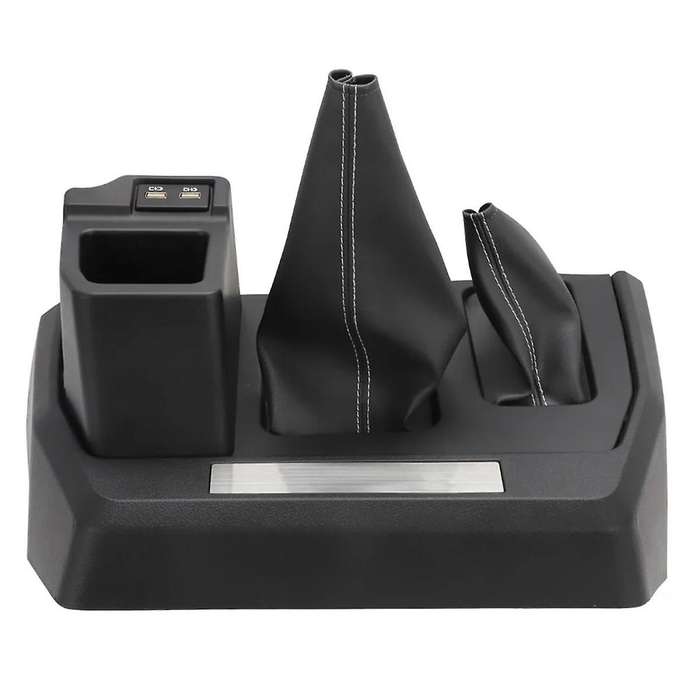 Usb Charger Centre Console Box Organizer Shift Gear Leather Boot for Land Cruiser Lc70 Lc76 Lc79 Fj7