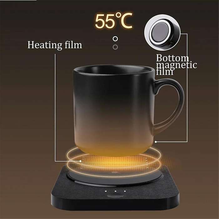 Usb Cup Warmer Coffee Milk Tea Water Mug Heater 3 Gear Temperature Heating Coaster for Home Office W