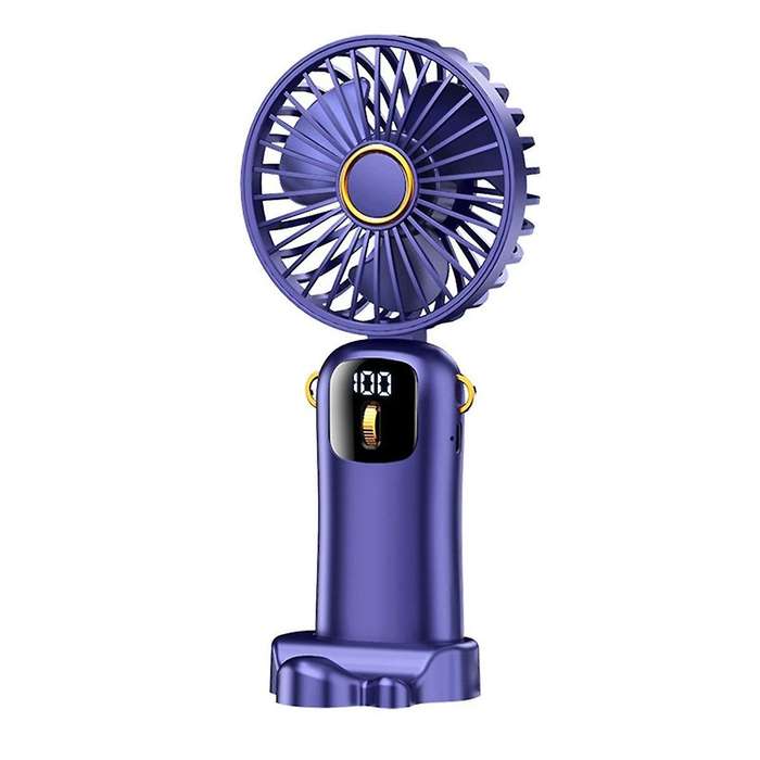 USB Handheld Fan, Mini Portable Desktop Folding Small Fan, Rechargeable Long-Life Fan