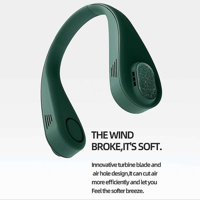 USB Leafless Hanging Neck Fans Portable 3000Mah Rechargable Battery Personal Portable Low Noise Arou