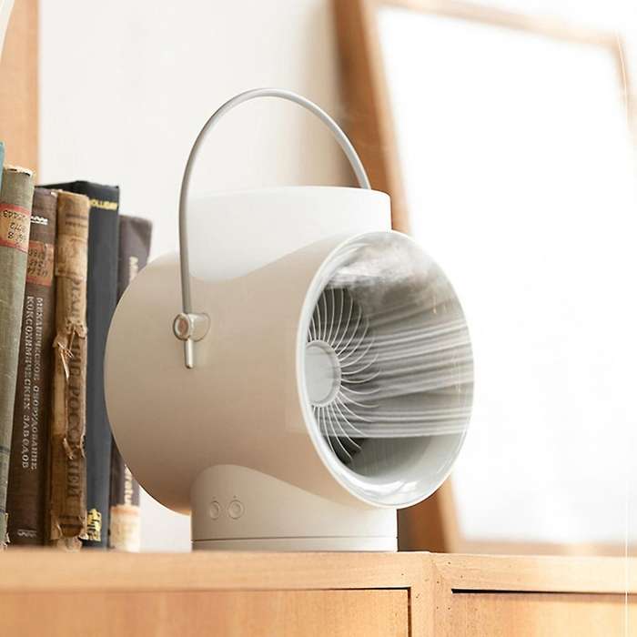 USB Portable Air Cooler Fan Mini Air Conditioner 4000MAh 350ML Cooling Fan 120 degree Wide-Angle for