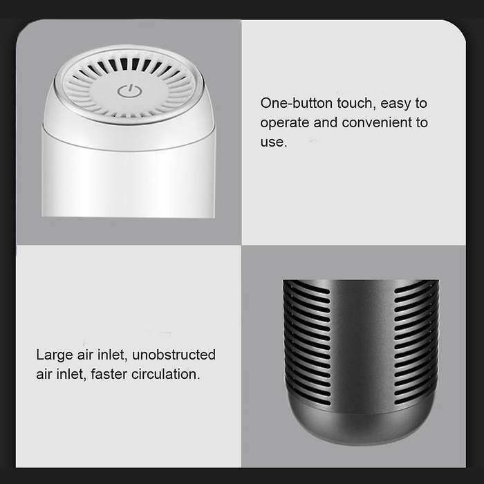USB Mini Air Purifier for Home Deodorizer Negative Ion Home Car Air Purifier DC5V Air Freshener Humi