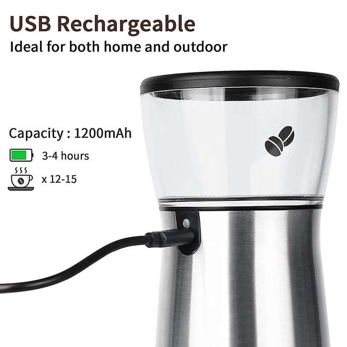 USB Rechargeable Coffee Grinder Mill Portable Electric Coffee Bean Pepper Grinding Device Household