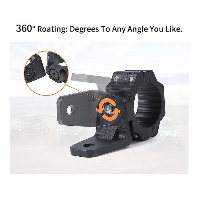 UTV Bracket for Mounting Flag and Whip Light 360 Rotating Flag Hole Adjustable to All SXS 1.75 to 2I
