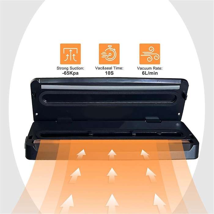 Vacuum Sealer Machine, 60kpa Dry & Moist Food Vacuum Sealer Machine Includes 10 Vacuum Sealer Plug